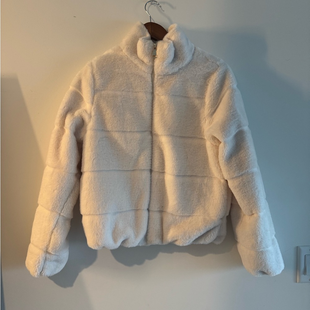 Ci Sono Women's Cream Teddy Jacket